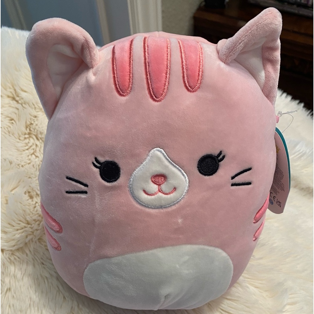 ❌SOLD ❌‼️💗TABBY CAT💗Laura the Pink Kitty 🐱 SQUISHMALLOW - Picture 4 of 11